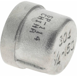 Value Collection 1/4" 304 Stainless Steel Pipe End Cap FNPT Ends, 150 psi SF038 - 36900652