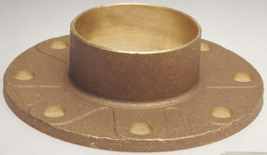 NIBCO 2-1/2" Pipe, 7" OD, Cast Copper Companion Pipe Flange 125 psi, C End Connection, 5-1/2" Across Bolt Hole Centers B305556 - 60342631