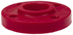 NIBCO 1" Pipe, 4-1/2" OD, PVDF Threaded Pipe Flange Schedule 80, Red CD04850 - 70012935