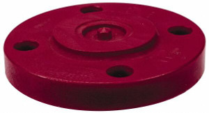 NIBCO 1-1/2" Pipe, 5" OD, PVDF Blind Pipe Flange Schedule 80, Red CD03650 - 69991842