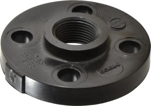 NIBCO 1" Pipe, 4-1/2" OD, Polypropylene Threaded Pipe Flange Schedule 80, Black CC09500 - 86732856