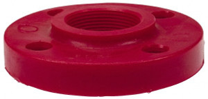 NIBCO 1-1/2" Pipe, 5" OD, PVDF Threaded Pipe Flange Schedule 80, Red CD04900 - 70012943