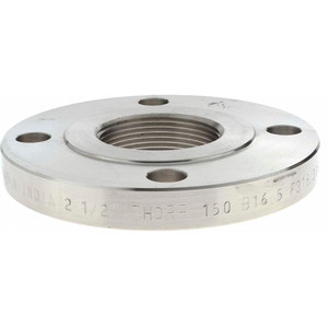 Merit Brass 2-1/2" Pipe, 7" OD, Stainless Steel, Threaded Pipe Flange 5-1/2" Across Bolt Hole Centers, 3/4" Bolt Hole, 150 psi, Grades 316 & 316L A635-40 - 36902559