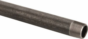 Made in USA Schedule 40, 3/4" Diam x 24" Long Steel Black Pipe Nipple Threaded 01L06240 - 36991768