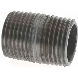 Value Collection Schedule 40, 1/2" Diam x 1-1/8" Long Steel Black Pipe Nipple Threaded 0104000 - 36991339