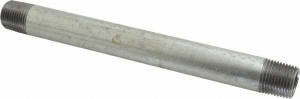 B&K Mueller Schedule 40, 1/2 x 8" Galvanized Pipe Nipple Threaded Steel 563-080HN - 62151287