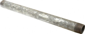 B&K Mueller Schedule 40, 1-1/4 x 18" Galvanized Pipe Nipple Threaded Steel 566-180HC - 62151691