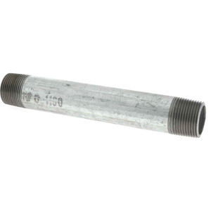 Value Collection Schedule 40, 1 x 8" Galvanized Pipe Nipple Threaded Steel 0210080 - 36993988