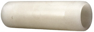 NIBCO 1/2" Pipe, PVDF Threaded Plastic Pipe Nipple Schedule 80, Natural CE03750 - 70370523