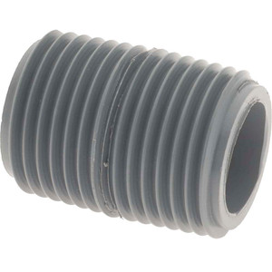 Value Collection 1/2" Pipe, 1-1/8" Long CPVC Threaded Plastic Pipe Nipple Schedule 80, Gray 882-005C - 37005170