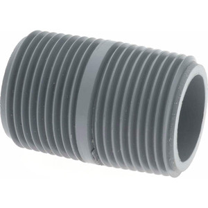 Value Collection 3/4" Pipe, 1-1/2" Long CPVC Threaded Plastic Pipe Nipple Schedule 80, Gray 883-015C - 37005246
