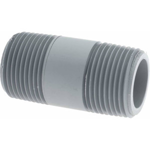 Value Collection 3/4" Pipe, 2" Long CPVC Threaded Plastic Pipe Nipple Schedule 80, Gray 883-020C - 37005253