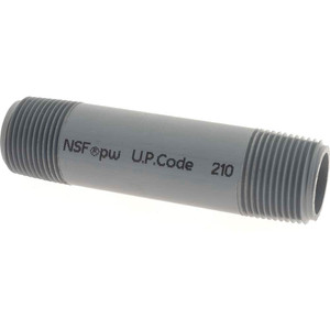 Value Collection 3/4" Pipe, 4" Long CPVC Threaded Plastic Pipe Nipple Schedule 80, Gray 883-040C - 37005279