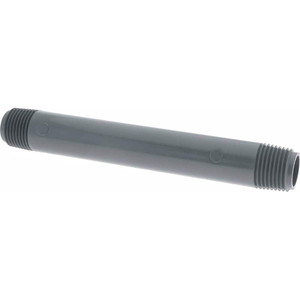 Value Collection 1/2" Pipe, 6" Long CPVC Threaded Plastic Pipe Nipple Schedule 80, Gray 882-060C - 37005220
