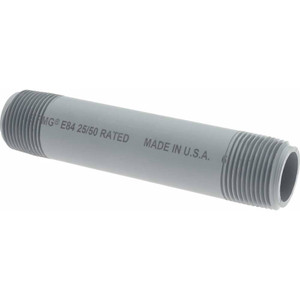 Value Collection 1" Pipe, 6" Long CPVC Threaded Plastic Pipe Nipple Schedule 80, Gray 884-060C - 37005337