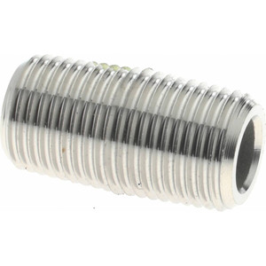 Merit Brass 1/8 x 0.75" 316/316L Stainless Steel Pipe Nipple Seamless, Threaded, Schedule 80 6502-001 - 36906840