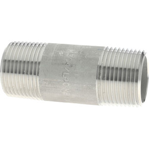 Merit Brass 3/4 x 2.5" 304/304L Stainless Steel Pipe Nipple Welded, Threaded, Schedule 40 4012-250 - 36903631