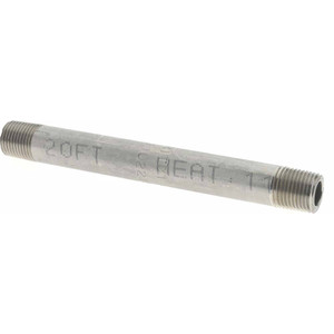 Merit Brass 1/8 x 3.5" 316/316L Stainless Steel Pipe Nipple Welded, Threaded, Schedule 40 6002-350 - 36904308