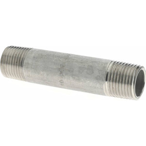 Merit Brass 1/2 x 3.5" 316/316L Stainless Steel Pipe Nipple Welded, Threaded, Schedule 40 6008-350 - 36904720