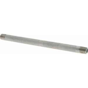 Merit Brass 1/8 x 6" 316/316L Stainless Steel Pipe Nipple Welded, Threaded, Schedule 40 6002-600 - 36904357
