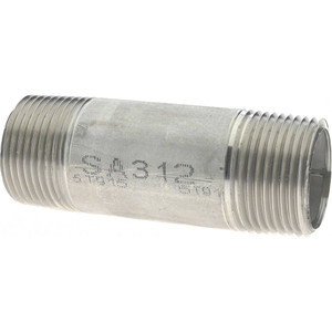 Merit Brass 1 x 3.5" 316/316L Stainless Steel Pipe Nipple Welded, Threaded, Schedule 40 6016-350 - 36904993