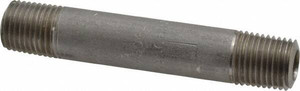 Merit Brass 1/4 x 3.5" 304/304L Stainless Steel Pipe Nipple Seamless, Threaded, Schedule 80 4504-350 - 74618059