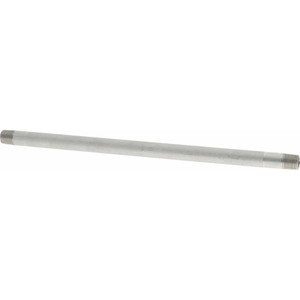 Merit Brass 1/8 x 8" 304/304L Stainless Steel Pipe Nipple Welded, Threaded, Schedule 40 4002-800 - 36903151