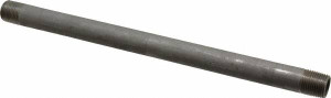 Merit Brass 3/8 x 10" 304/304L Stainless Steel Pipe Nipple Welded, Threaded, Schedule 40 4006-1000 - 36903441