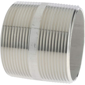 Merit Brass 3 x 3" 316/316L Stainless Steel Pipe Nipple Welded, Threaded, Schedule 40 6148-300 - 36905586