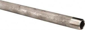 Merit Brass 1/2 x 24" 304/304L Stainless Steel Pipe Nipple Welded, Threaded, Schedule 40 4008-2400 - 36909380
