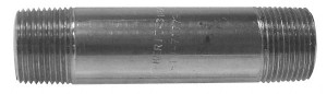 Merit Brass 3/8 x 5" 316/316L Stainless Steel Pipe Nipple Seamless, Threaded, Schedule 80 6506-500 - 36907145
