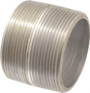 Merit Brass 3 x 2.625" 304/304L Stainless Steel Pipe Nipple Seamless, Threaded, Schedule 80 4548-001 - 74618869