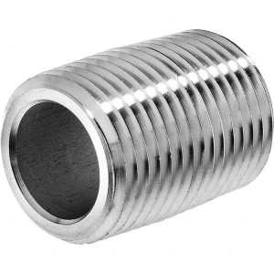 USA Sealing 1/4 x 0.875" 316 Stainless Steel Pipe Nipple Threaded, Schedule 80 ZUSA-PF-4026 - 96269899