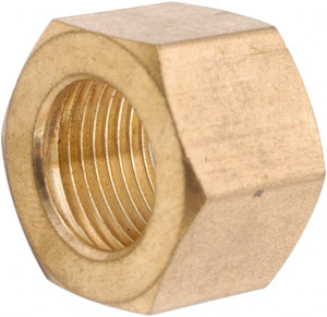 Anderson Metals 5/8" Tube OD x 13/16-18 Thread Brass Compression Tube Nut Nut Ends, 150 Max psi 730061-10 - 55508063