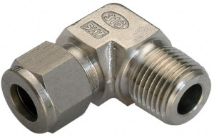 Ham-Let 5/16" Tube OD x 1/4 MPT Stainless Steel Compression Tube Male Elbow Comp x MNPT Ends 3002184 - 85552818