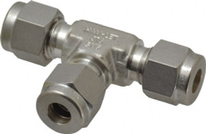 Ham-Let 1/4" Tube OD Stainless Steel Compression Tube Union Tee Comp x Comp x Comp Ends 3001708 - 86760287