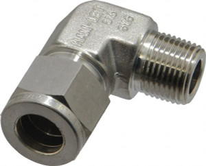 Ham-Let 1/2" Tube OD x 3/8 MPT Stainless Steel Compression Tube Male Elbow Comp x MNPT Ends 3002194 - 85552883
