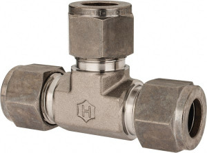 Ham-Let 1/2" Tube OD Stainless Steel Compression Tube Union Tee Comp x Comp x Comp Ends 3000406 - 85552537