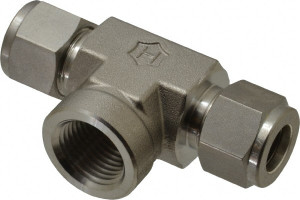 Ham-Let 1/2" Tube OD x 1/2 FPT Stainless Steel Compression Tube Female Branch Tee Comp x Comp x FNPT Ends 3002346 - 87955654