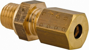 Legris 4mm Tube OD x M8x1 Thread Brass Compression Tube Male Connector Comp x Metric Thread Ends, 300 Max psi, -40 to 210°F 0101 04 56 - 03751393