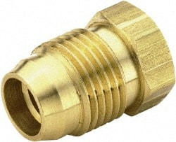 Parker Hannifin 1/2" Tube OD Brass Compression Tube Nut & Sleeve Comp Ends, 11/16" Hex 61HD-8 - 03837135