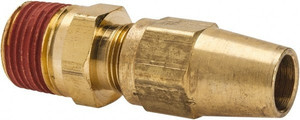 Parker Hannifin 3/8" Tube OD x 3/8-18 NPTF Brass Compression Tube Male Connector Comp x MNPT Ends, 400 Max psi, -65 to 250°F VS68AB-6-6 - 87871083
