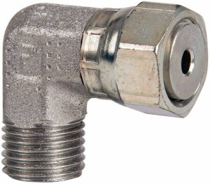 Parker Hannifin 1/4" Tube OD UN/UNF Steel Compression Tube Swivel Elbow O-ring Face Seal Ends, 9,200 Max psi, 9/16" Hex 4 C6LO-S - 93461861
