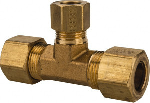 Parker Hannifin 1/2 x 1/2 x 3/8" Tube OD Brass Compression Tube Union Tee Comp x Comp x Comp Ends, 200 Max psi, -65 to 250°F 164C-8-8-6 - 63031942 Parker Hannifin 1/2 x 1/2 x 3/8" Tube OD Brass Compression Tube Union Tee Comp x Comp x Comp Ends, 200 Max psi, -65 to 250°F 164C-8-8-6 - 63031942