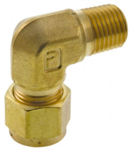 Parker Hannifin 1/4" Tube OD x 1/2 MPT Brass Compression Tube Male Elbow Comp x MNPT Ends, 3,500 Max psi, 7/8" Hex 4-8 CBZ-B - 71783724 Parker Hannifin 1/4" Tube OD x 1/2 MPT Brass Compression Tube Male Elbow Comp x MNPT Ends, 3,500 Max psi, 7/8" Hex 4-8 CBZ-B - 71783724