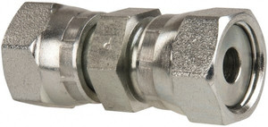 Parker Hannifin 3/8" Tube OD UN/UNF Steel Compression Tube Swivel Union O-ring Face Seal Ends, 9,200 Max psi, 3/4" Hex 6 HL6-S - 93462190