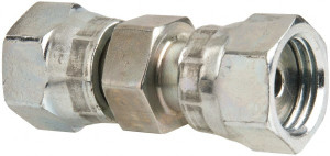 Parker Hannifin 1/4" Tube OD UN/UNF Steel Compression Tube Swivel Union O-ring Face Seal Ends, 9,200 Max psi, 5/8" Hex 4 HL6-S - 93462182