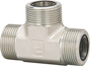 Parker Hannifin 1" Tube OD Steel Compression Tube Union Tee O-ring Face Seal Ends, 6,000 Max psi, 1-7/16" Hex 16 JLO-S - 93462562