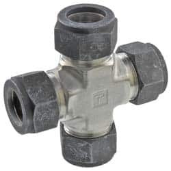 Parker Hannifin 3/8" Tube OD Stainless Steel Compression Tube Union Cross All Comp Ends, 9/16" Hex 6 KBZ-SS - 05052709