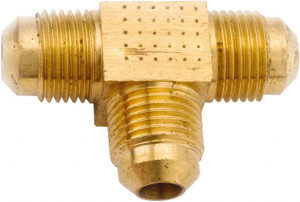 Anderson Metals 5/16" Tube OD 45° Brass Flared Tube Union Tee Flare x Flare x Flare Ends 754044-05 - 55505317